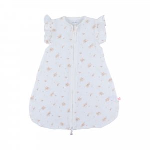 Gigoteuse 50cm , mousseline de coton bio, 0-3 mois - fleurs d'antan Noukies