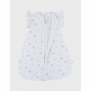 Gigoteuse 50cm , mousseline de coton bio, 0-3 mois - fleurs d'antan Noukies
