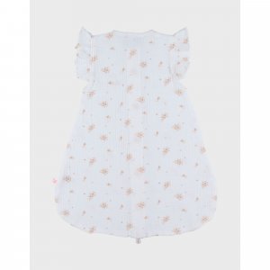 Gigoteuse 50cm , mousseline de coton bio, 0-3 mois - fleurs d'antan Noukies