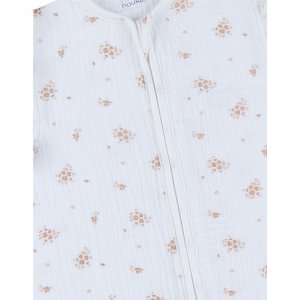 Gigoteuse 50cm , mousseline de coton bio, 0-3 mois - fleurs d'antan Noukies