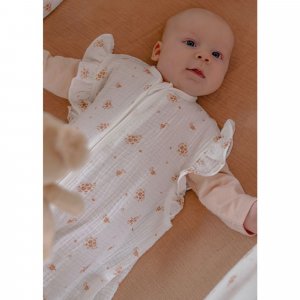 Gigoteuse 100cm, mousseline de coton bio, 6-24 mois - fleurs d'antan Noukies