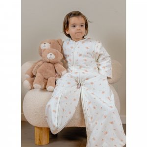 Gigoteuse nomade 100cm, coton bio, 6-24 mois, fleurs d'antan Noukies