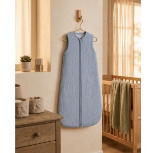 Gigoteuse été 100cm en coton ouatinée bleu Noukies