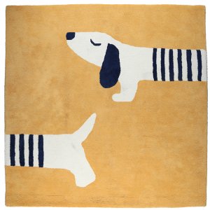 Tapis de chambre bébé en coton bio 120 x 120cm aston et jack
