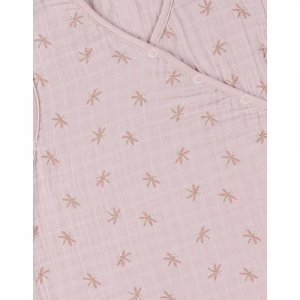 Gigoteuse pop 100cm rose mousseline imprimé libellule Noukies