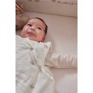 Gigoteuse 50 cm en veloudoux bali, moka & snow Noukies