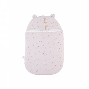 Nid d'ange mousseline de coton et sherpa bali, moka & snow Noukies