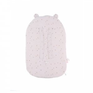 Nid d'ange mousseline de coton et sherpa bali, moka & snow Noukies