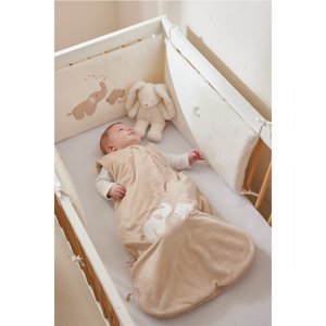 Gigoteuse 70cm en veloudoux bali, moka & snow Noukies