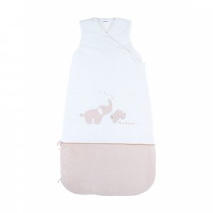 Gigoteuse 100cm en veloudoux bali, moka & snow Noukies