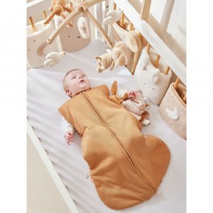 Gigoteuse 100cm jersey pointelle manches amovibles bali, moka & snow Noukies