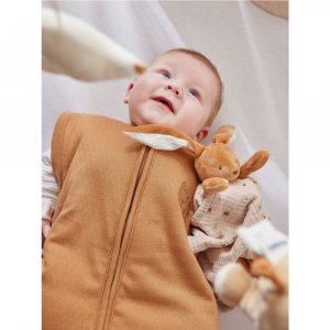 Gigoteuse 100cm jersey pointelle manches amovibles bali, moka & snow Noukies