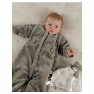 Gigoteuse bébé 100cm fausse fourrure kaki mix and match Noukies