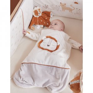 Gigoteuse babou 70cm en veloudoux blanc Noukies