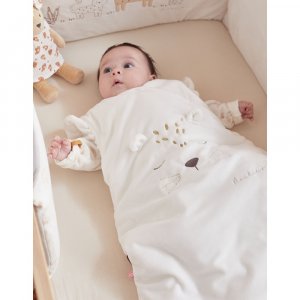 Gigoteuse kendi 100 cm en veloudoux écru Noukies