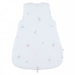 Gigoteuse 70cm jersey ouatiné brodée- blanc - mix and match Noukies