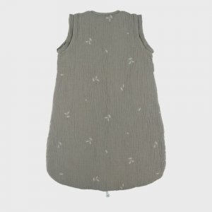 Gigoteuse 70cm jersey pointelle manches amovibles - brodée - kaki Noukies