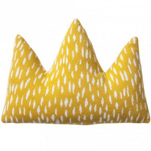 Coussin couronne jacquard bio imagine