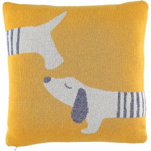 Coussin en jacquard bio aston