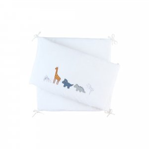 Tour de lit tiga, stegi & ops en veloudoux, écru Noukies