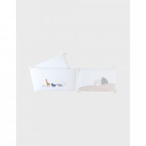 Tour de lit tiga, stegi & ops en veloudoux, écru Noukies