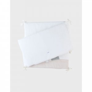 Tour de lit tiga, stegi & ops en veloudoux, écru Noukies