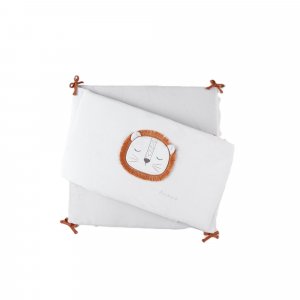 Tour de lit babou&kendi en veloudoux écru/gris clair Noukies