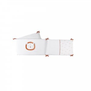 Tour de lit babou&kendi en veloudoux écru/gris clair Noukies