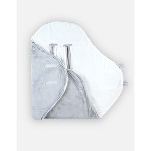 Couverture nomade en fausse fourrure gris Noukies