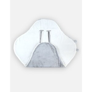 Couverture nomade en fausse fourrure gris Noukies