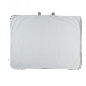 Couverture 75 x 100 cm gris clair fausse fourrure Noukies