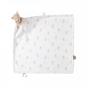 Couverture en veloudoux beige 50 x 50 cm Noukies