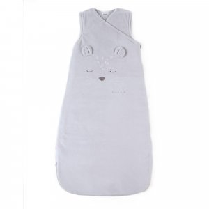 Gigoteuse kendi 100 cm en veloudoux gris clair Noukies