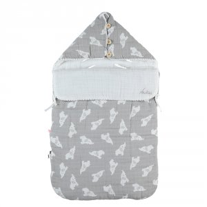 Nid d'ange gris clair en mousseline bio