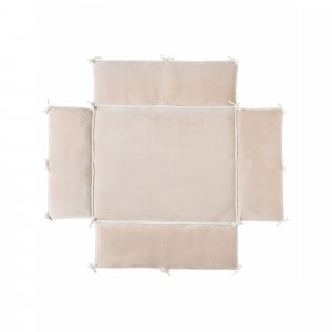 Tapis de parc 75x95cm en veloudoux bali, moka & snow Noukies