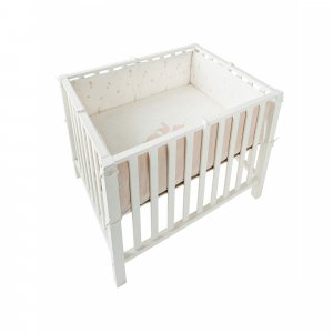 Tapis de parc 75x95cm en veloudoux bali, moka & snow Noukies