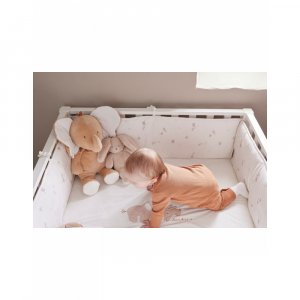 Tapis de parc 75x95cm en veloudoux bali, moka & snow Noukies