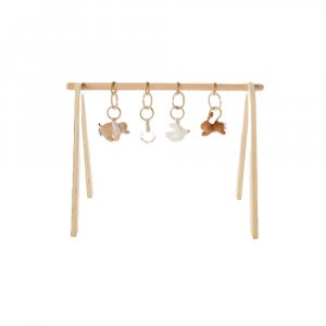 Arche d'éveil en bois + set de jouets d'activités bali, moka & snow Noukies