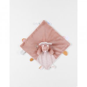 Doudou veloudoux tricératops rose Noukies