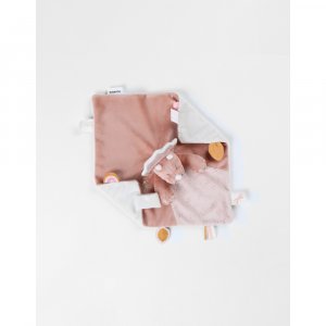 Doudou veloudoux tricératops rose Noukies