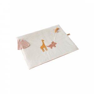 Tapis de jeu et de parc en veloudoux écru 75 x 95 cm popsie gigi et louli Noukies