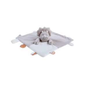 Doudou rhinocéros tout doux gris Noukies