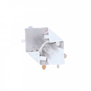 Doudou rhinocéros tout doux gris Noukies