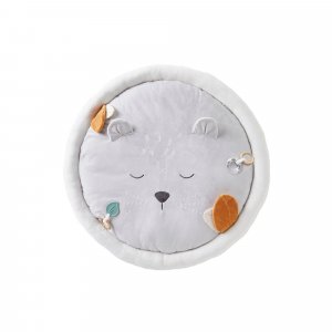 Tapis d'éveil kendi en veloudoux gris Noukies