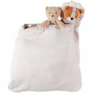 Couverture d'éveil en mousseline de coton lion Noukies