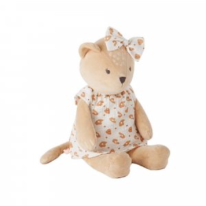 Peluche kendi medium en veloudoux beige/terracotta Noukies