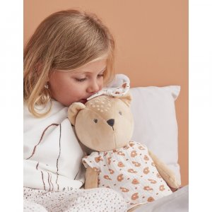 Peluche kendi medium en veloudoux beige/terracotta Noukies