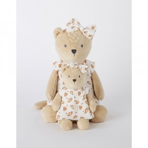 Peluche kendi medium en veloudoux beige/terracotta Noukies