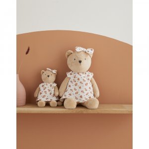 Peluche small kendi en veloudoux beige/terracotta Noukies