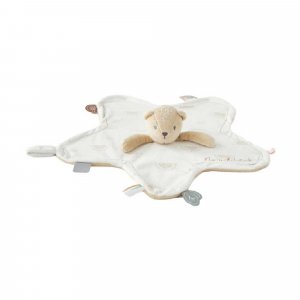 Doudou marionnette kendi en veloudoux beige Noukies